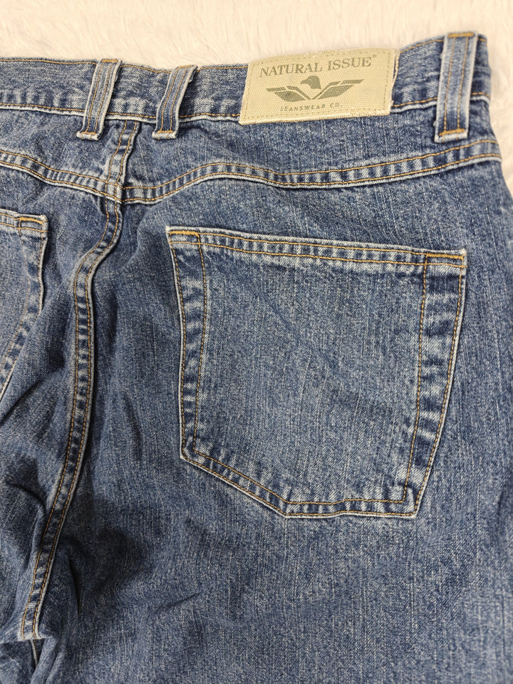 Mens Natural Issue Jeans Medium Blue Size 36x30