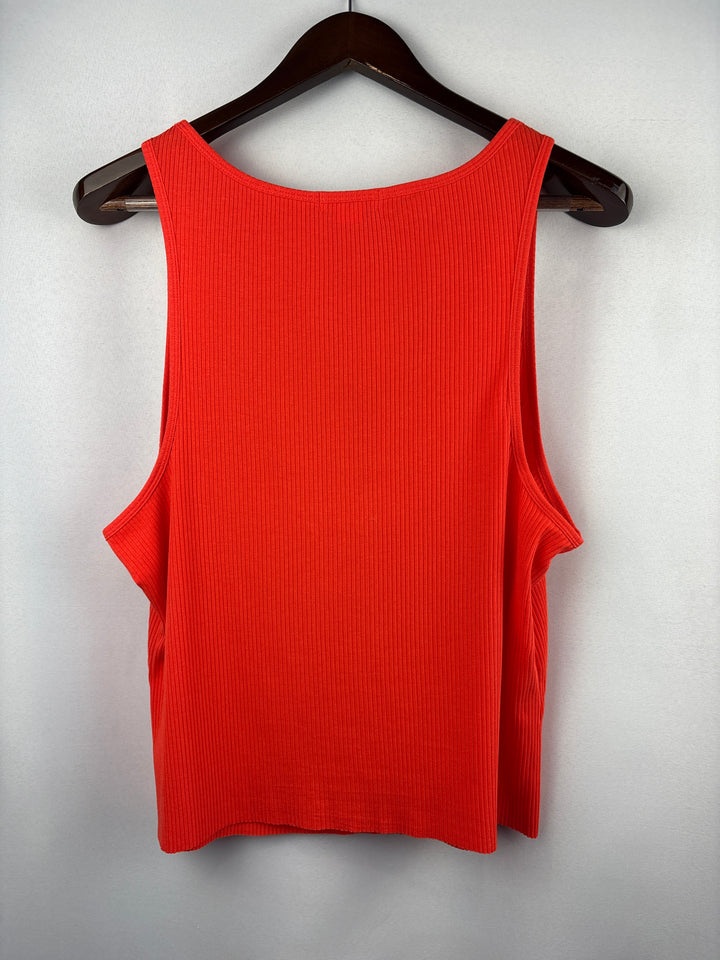 Women’s Good American Size 3X Bright Orange Ribbed Tank