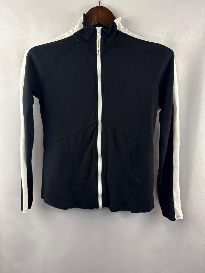 Women’s Calvin Klein Performance Small Black &amp; White Zip Jacket