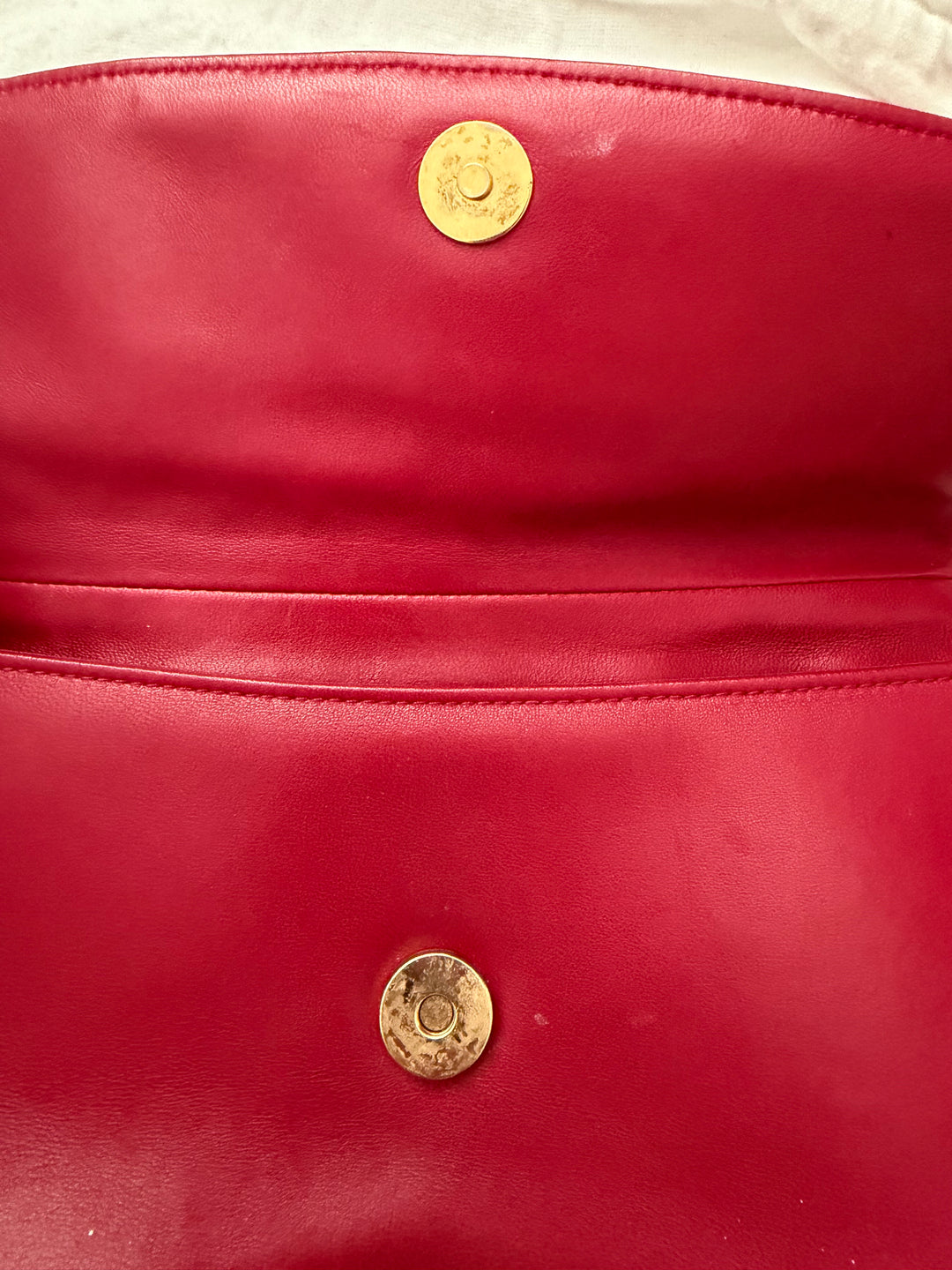 Christian Dior Vintage Cannage Quilted Leather Chain Shoulder Bag Burgundy