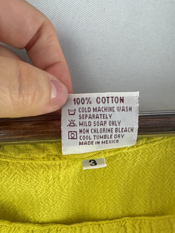 Women’s Oh My Gauze! XXL Mustard Yellow Sleeveless Blouse