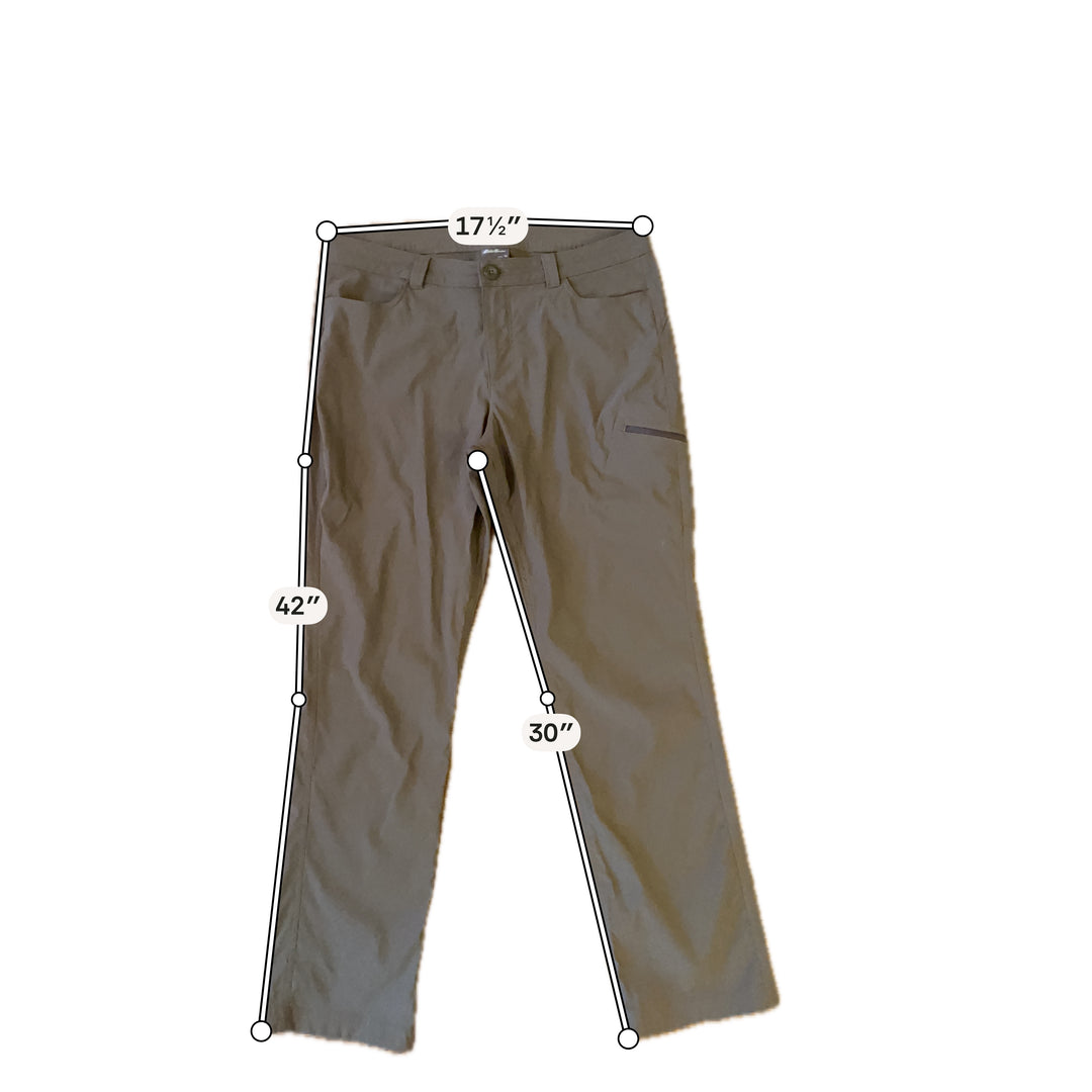 Eddie Bauer Women’s Hiking Cargo Pants Olive Green Outdoor Utility Size 14