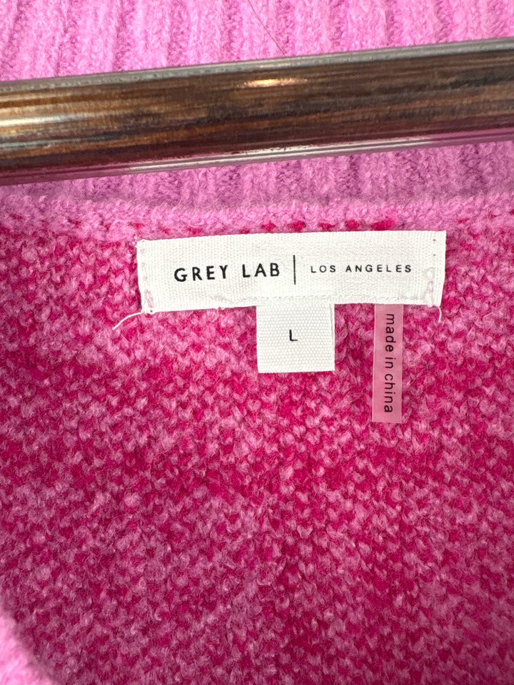 Women’s Grey Lab Large Pink Plaid Sweater Vest