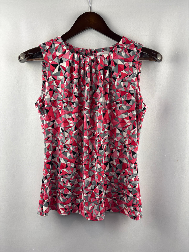 Women’s Calvin Klein Small Pink &amp; Gray Patterned Blouse