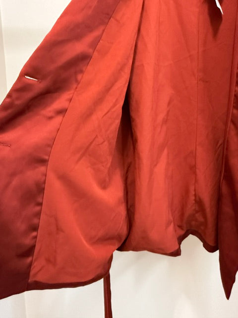 Cider Satin Belted Blazer Rust Burnt Orange NWT SzXL