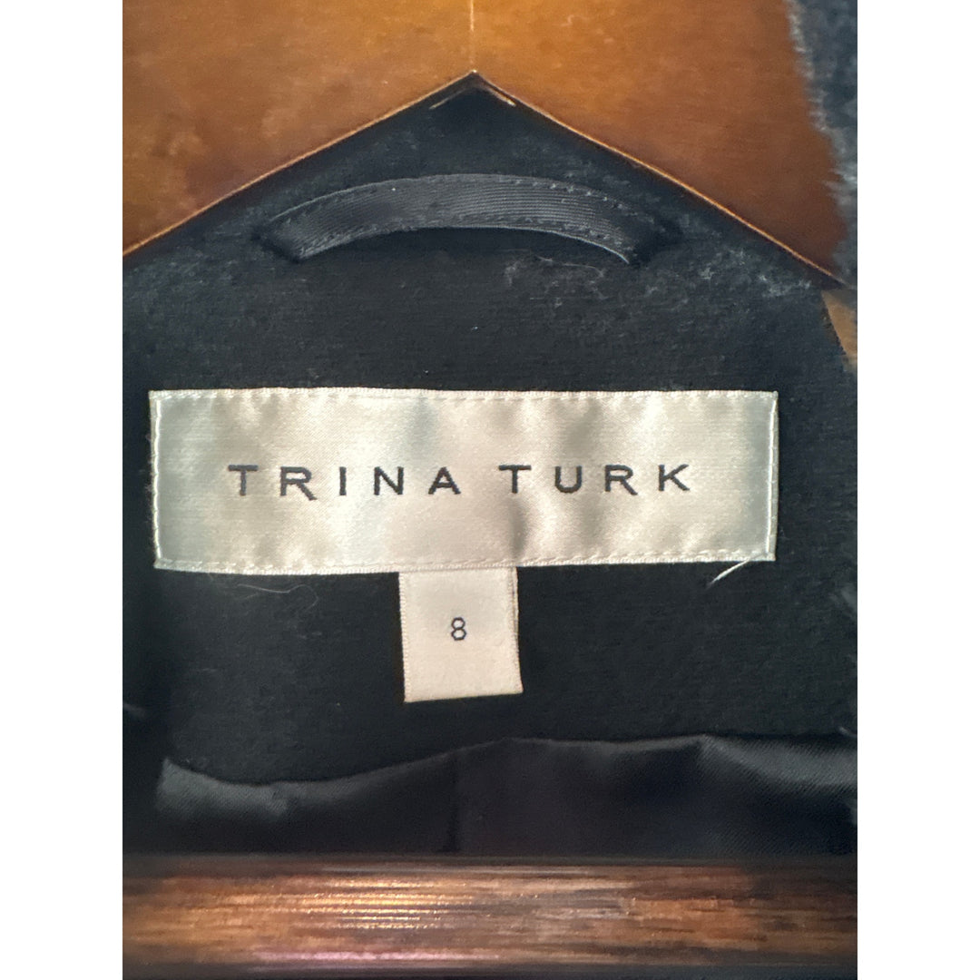 Women’s Trina Turk Size 8 Black Peacoat