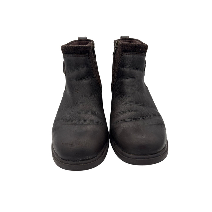 Women’s UGG Size 9 Leather Buckle Dark Brown Ankle Boots