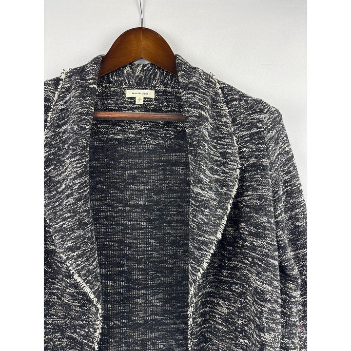 Women’s Max Studio Small Black & White Tweed Long Blazer
