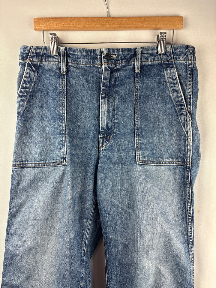 Women’s Mother Size 30 Medium Wash Blue Wide Leg Jeans