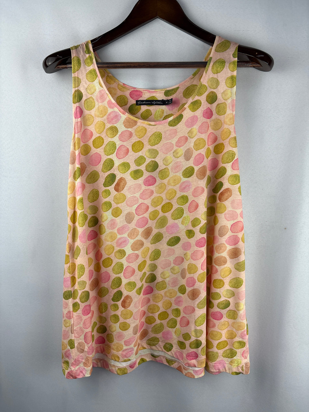 Women’s Gudrun Sjödén Medium Peach Patterned Sleeveless Blouse