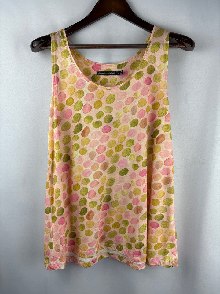 Women’s Gudrun Sjödén Medium Peach Patterned Sleeveless Blouse