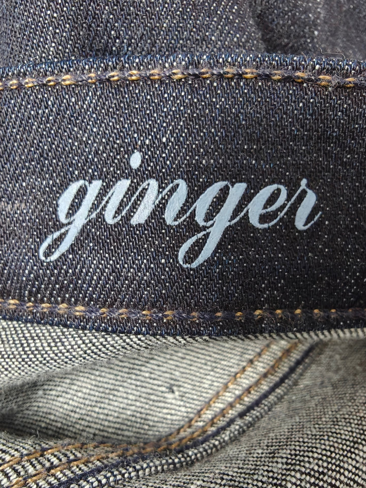7 For All Mankind Womens Ginger Flare Jeans Dark Indigo Size 32