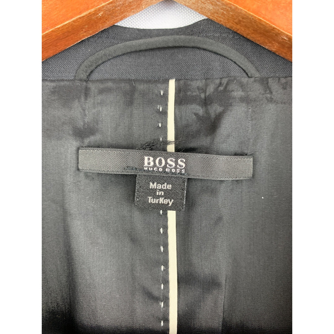 Hugo Boss Mens Black Blazer 32 Two-Button Suit Jacket