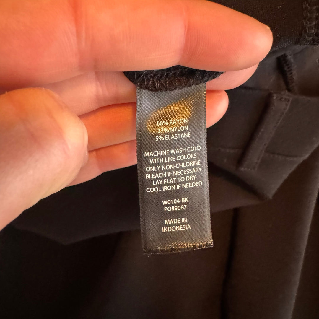 Betabrand Black DPYP Dress Pants Yoga Pants Bootcut Stretch Pants, Medium Petite