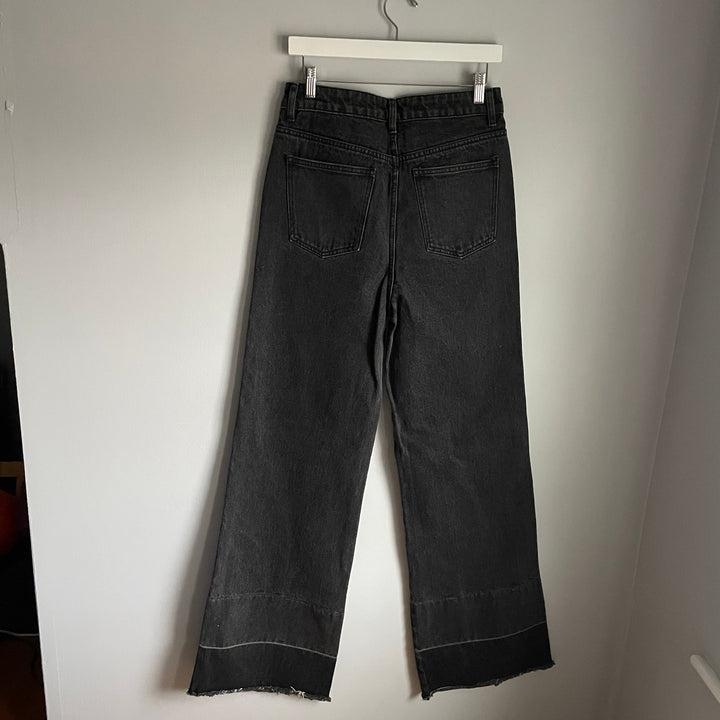 Robert Rodriguez Black High Waist Minimalist Boho Wide Leg Jeans size 28"