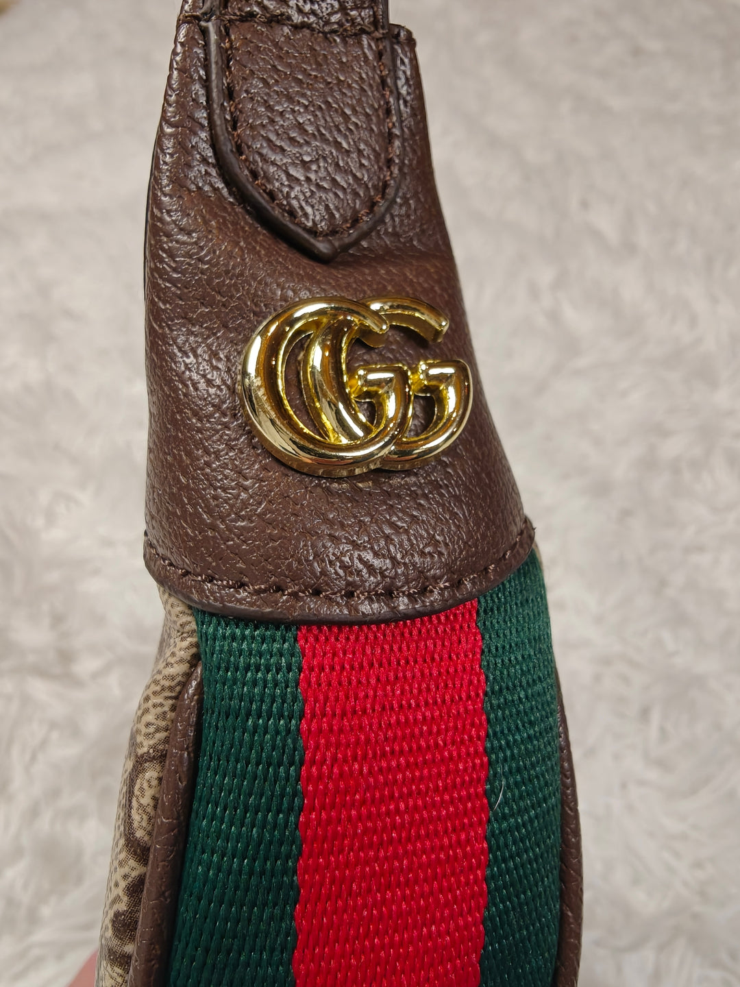 Women Gucci Style Half Moon Hobo Bag Brown Beige Green Red