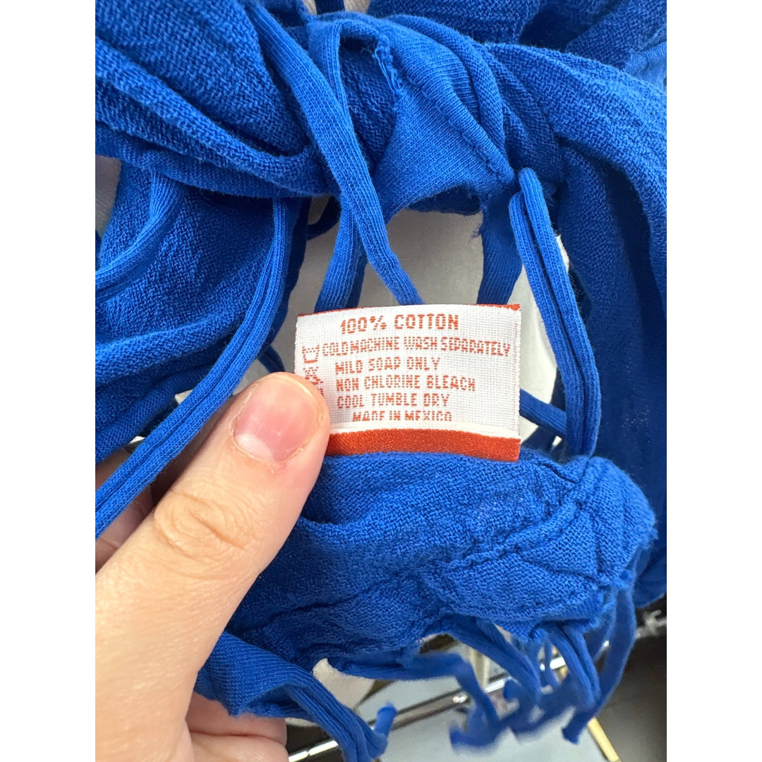 Women’s Oh My Gauze! Royal Blue Fringed Scarf/Shawl