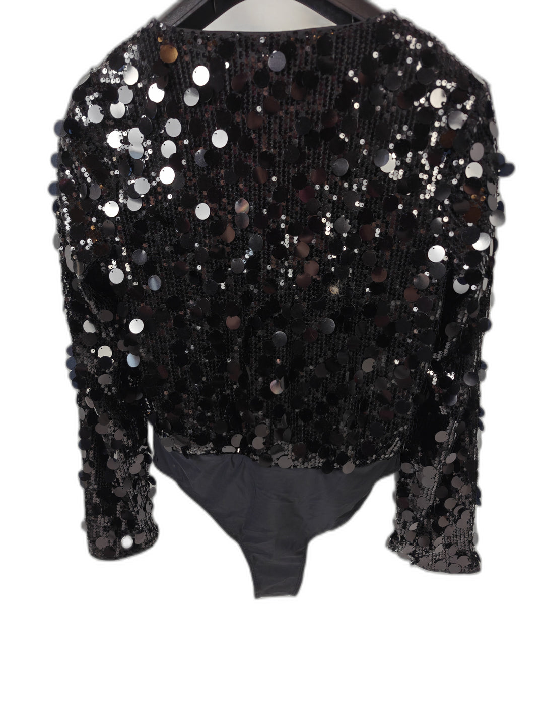 Womens SHEIN Sequin Bodysuit Black XL