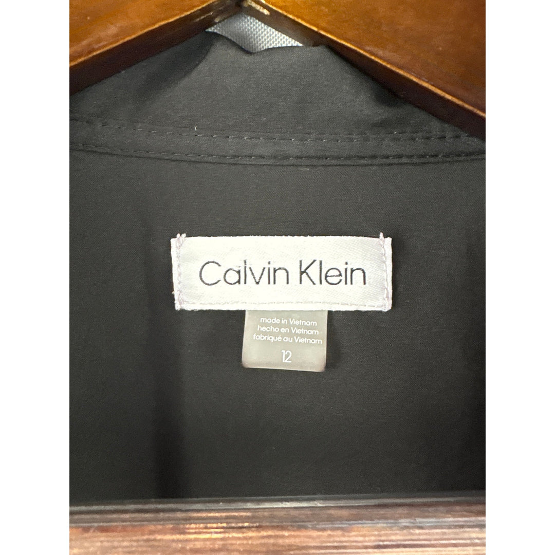 Women’s Calvin Klein Size 12 Black Long Sleeve Midi Dress