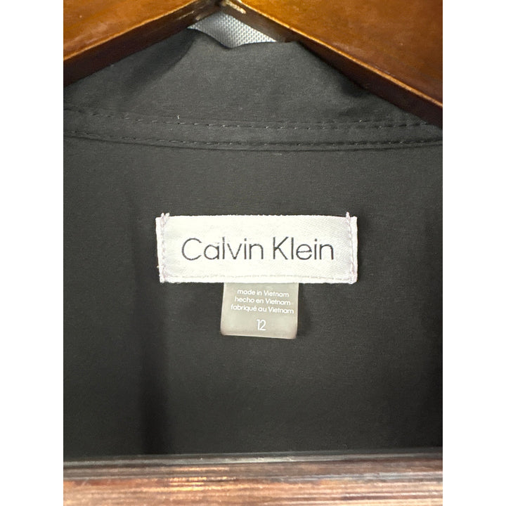 Women’s Calvin Klein Size 12 Black Long Sleeve Midi Dress
