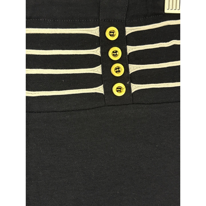 Smoove Womens Nautical-Style Skirt S/M Navy & White Cotton