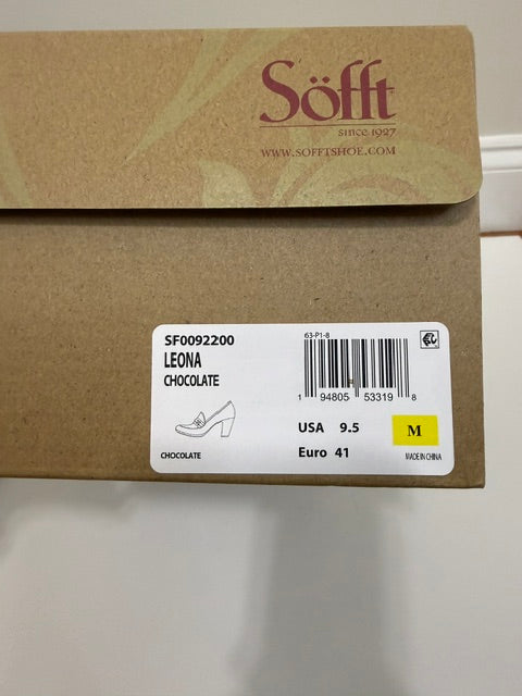 Sofft Leona Leather Loafer Pumps Chocolate NWT Sz9.5
