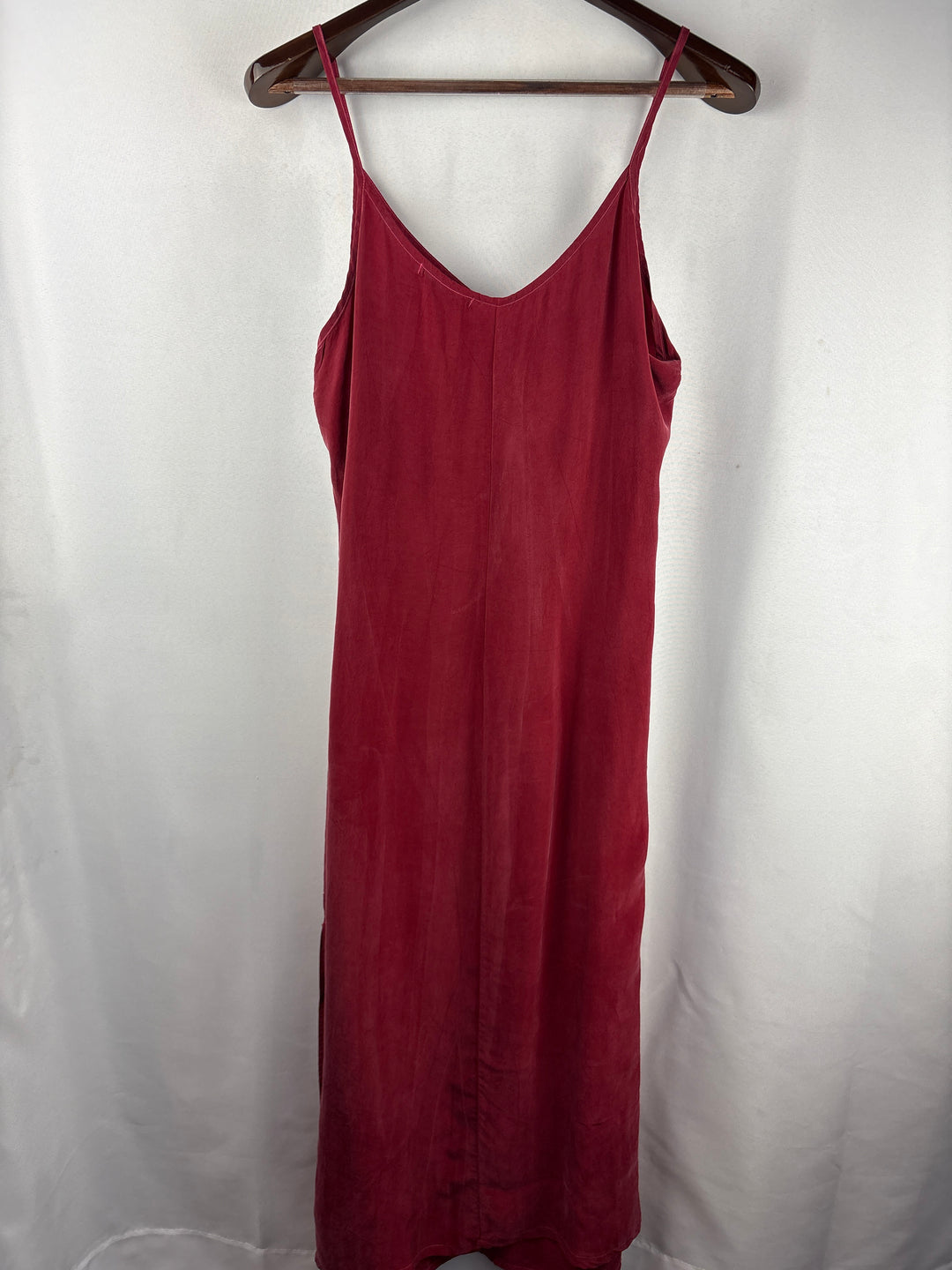 Women’s Stateside Large Wine Red Suede Sleeveless Maxi Dress