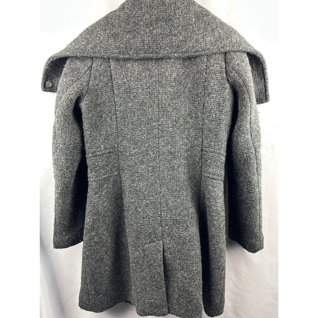 Women’s Cole Haan Signature Herringbone Wool Blend Pea Coat Size 6