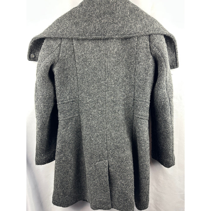 Women’s Cole Haan Signature Herringbone Wool Blend Pea Coat Size 6