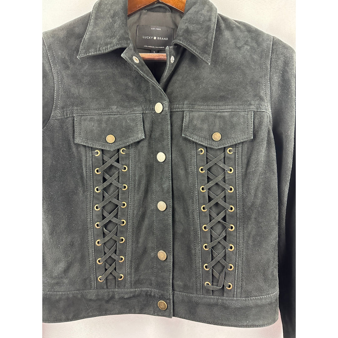 Women’s Lucky Brand Suede Trucker Jacket NWT Size S