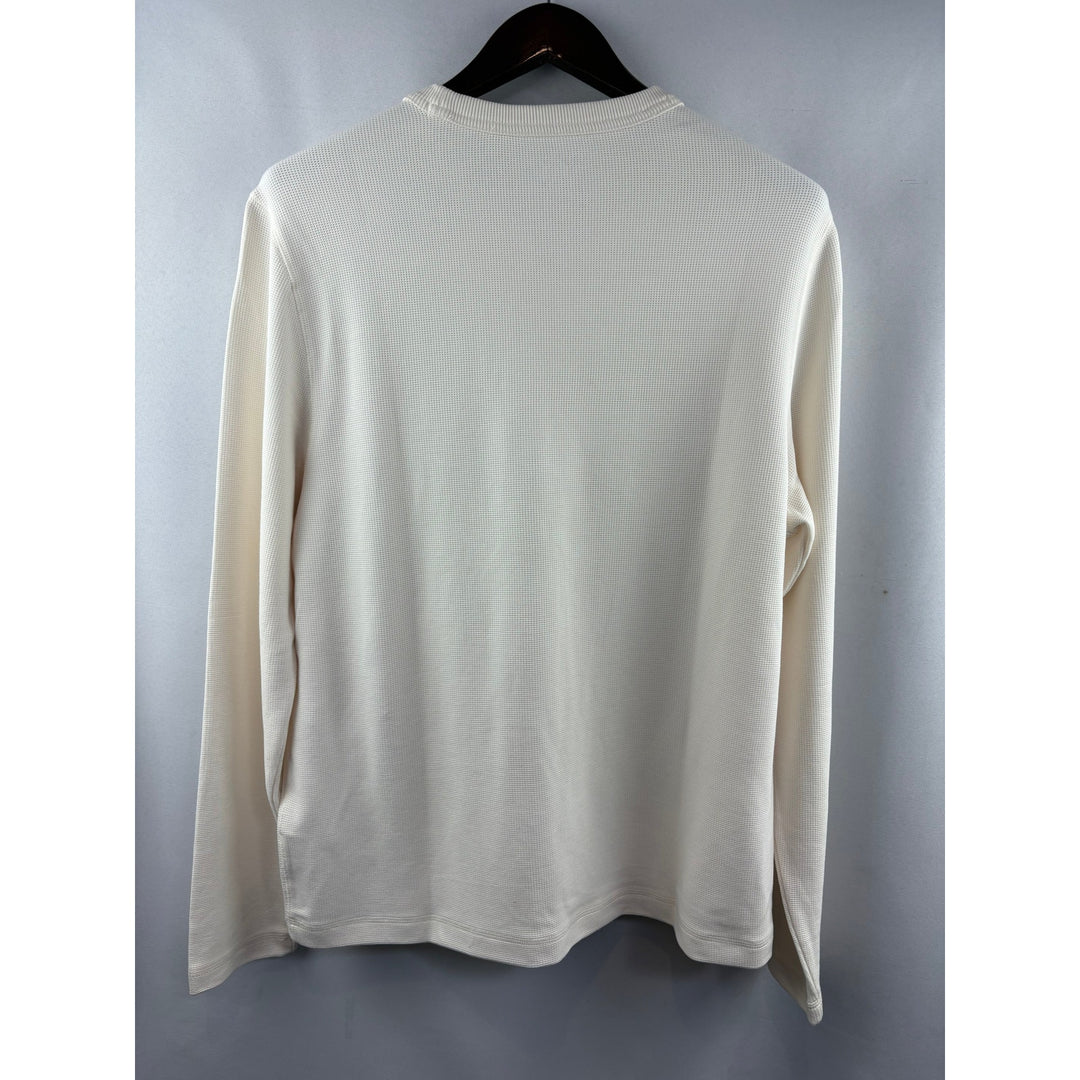 Men’s YPB Large Cream Long Sleeve Waffle Shirt