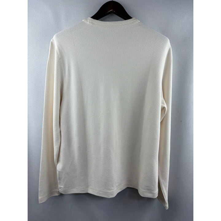 Men’s YPB Large Cream Long Sleeve Waffle Shirt