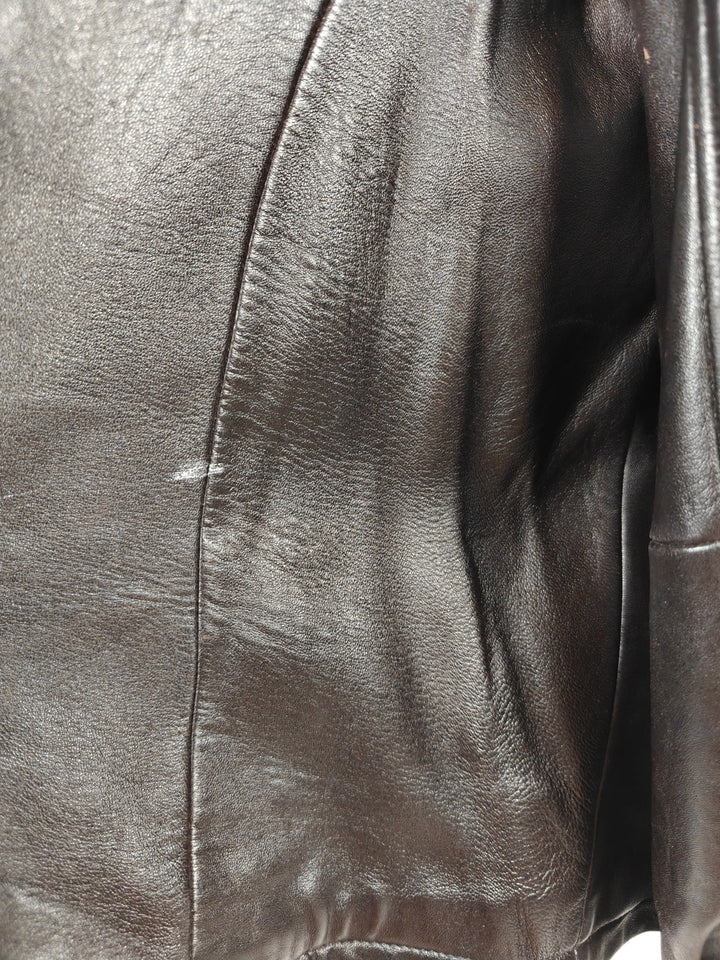 Mens Jos A Bank Genuine Leather Jacket Dark Brown Bomber XXL