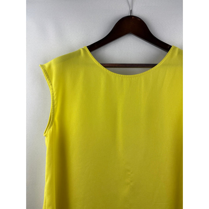 Women’s Halogen Size 1 Bright Yellow Sleeveless Blouse