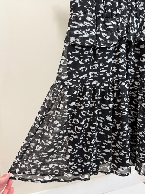 Simply Vera Vera Wang Animal Print Ruffle Sleeveless Dress XL NWT