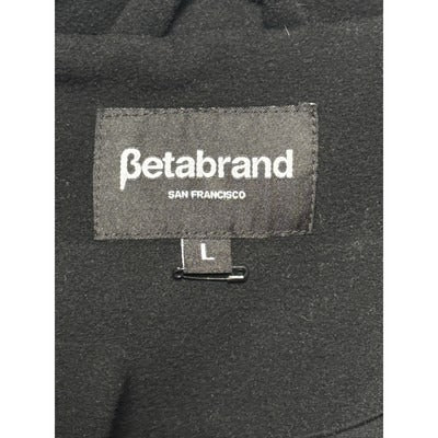 Betabrand Womens Black Wool Hooded Coat L