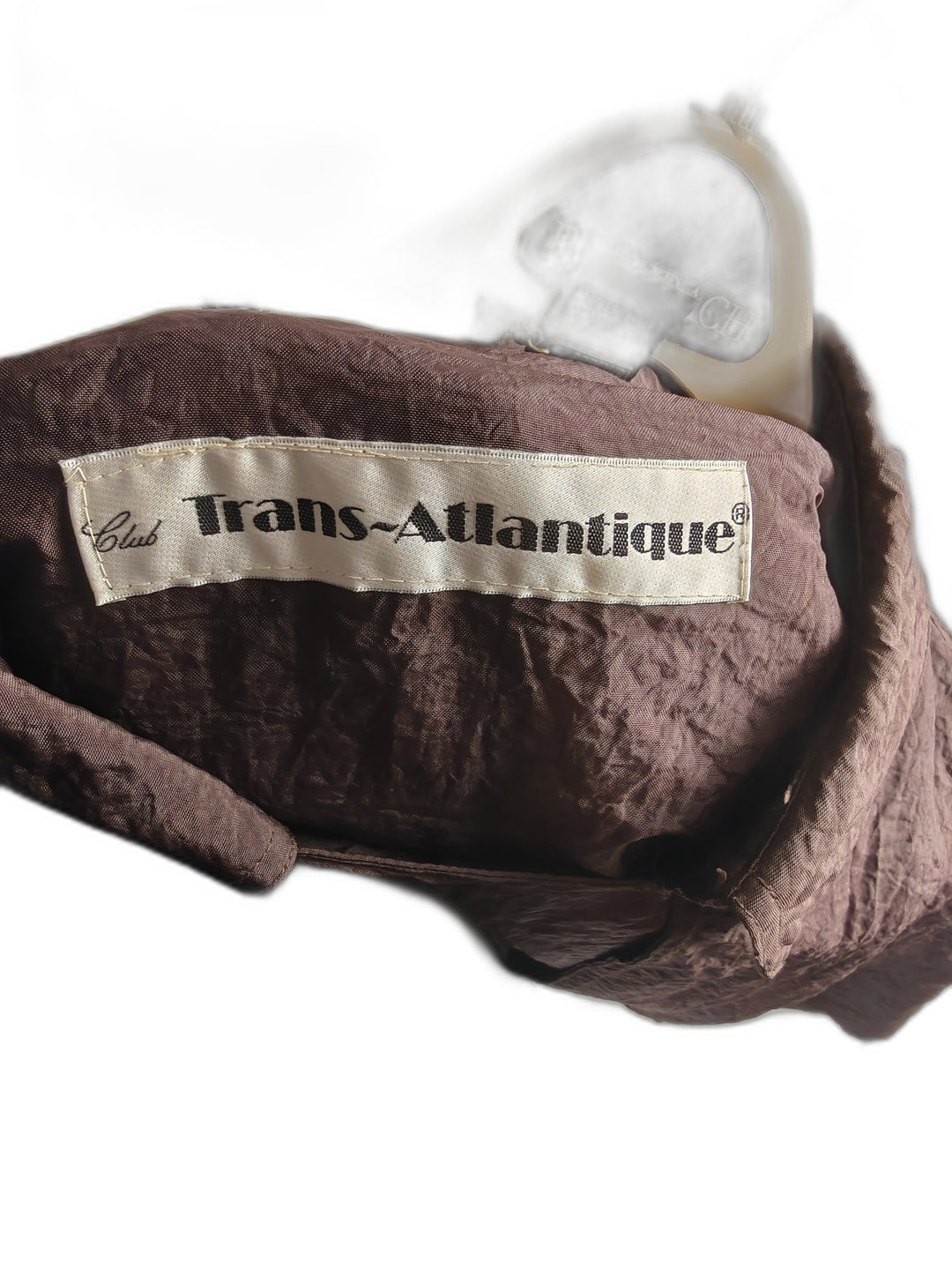 Club Trans-Atlantique Men's Brown Trench Coat XL Belted Double Breasted Lightweight