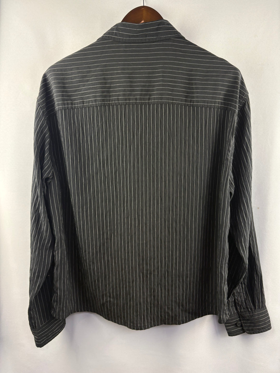 Women’s Zara Medium Black w/ White Stripes Button Up
