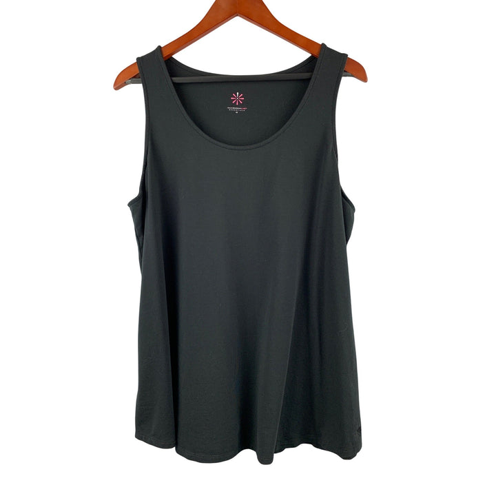Isaac Mizrahi Live Essentials Black Tank Top 1X
