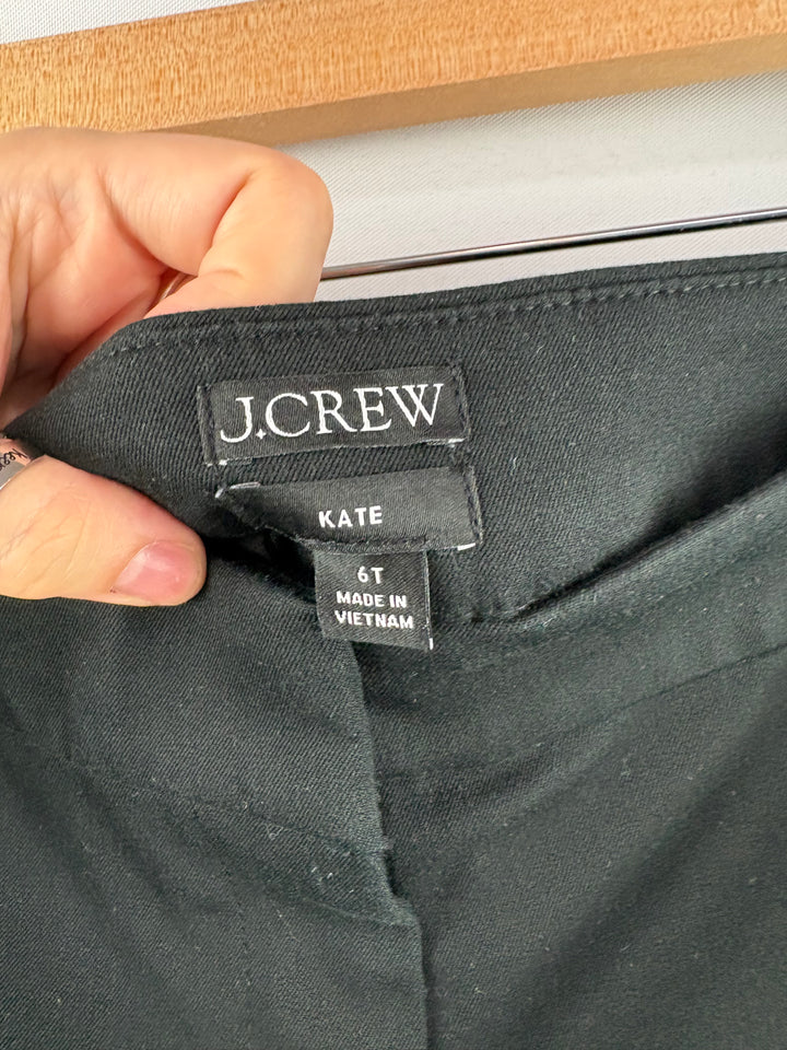 Women’s J.Crew Size 6T Black Pleated Slacks