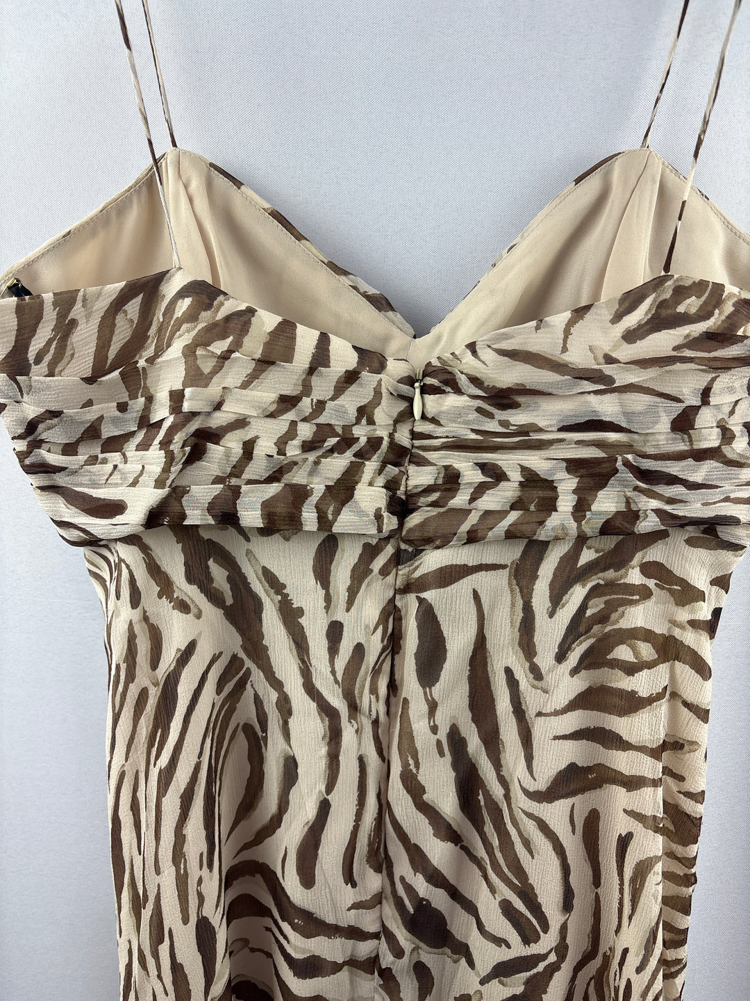 Women’s Milly Size 10 Brown & Tan Animal Print Cocktail Dress