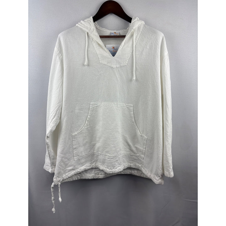 Women’s Sea Breeze XL Cotton Long Sleeve Hoodie with Front Pocket & Adjustable Waist