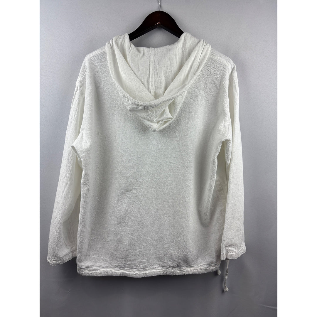 Women’s Sea Breeze XL Cotton Long Sleeve Hoodie with Front Pocket & Adjustable Waist