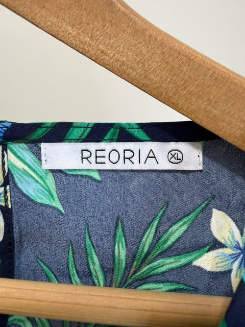 Reoria Tropical Floral Romper SzXL