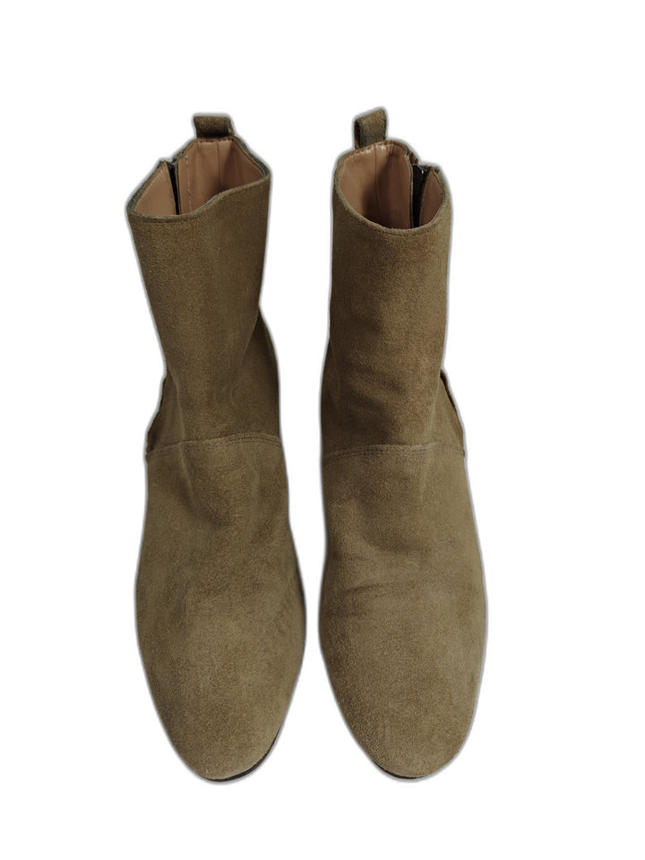 Women Banana Republic Suede Ankle Boots Tan Size 6.5M