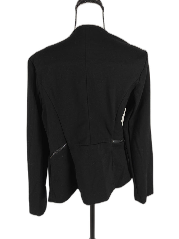 Women Goldray Open Front Asymmetrical Jacket Black Medium