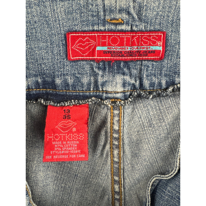 Women’s Hot Kiss Size 13 Light Wash Blue Wide Leg Jeans w/ Back Slits