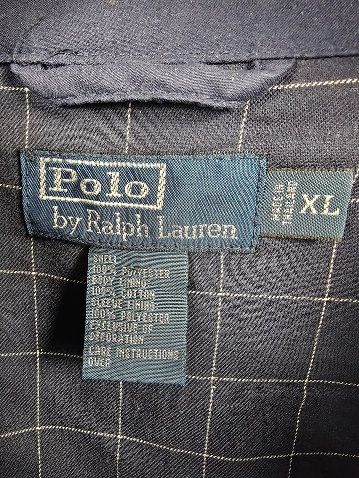Polo Ralph Lauren Men Harrington Jacket Navy Blue Cotton Blend Size XL