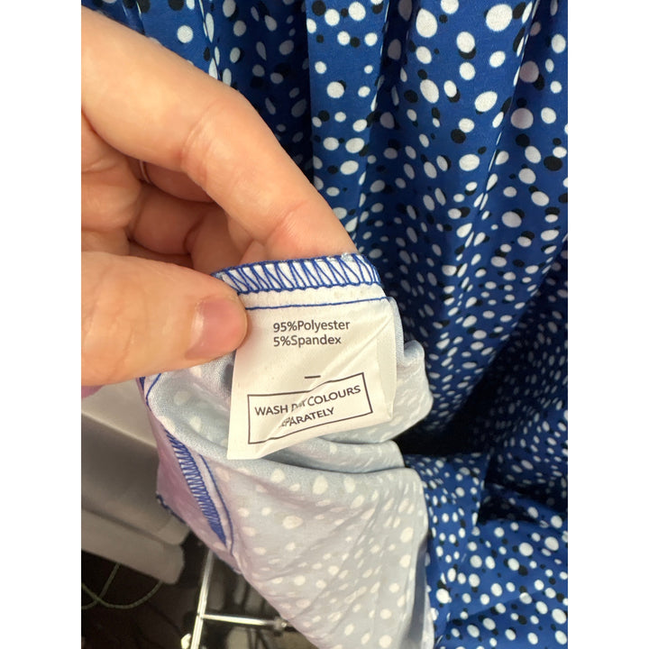 Women’s Xieerduo Fashion Medium Blue Polka Dot Summer Dress