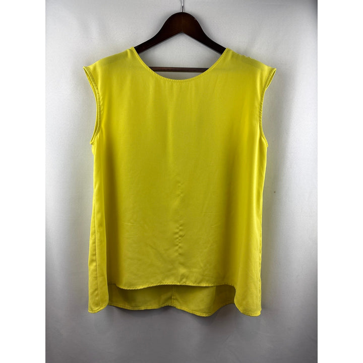 Women’s Halogen Size 1 Bright Yellow Sleeveless Blouse